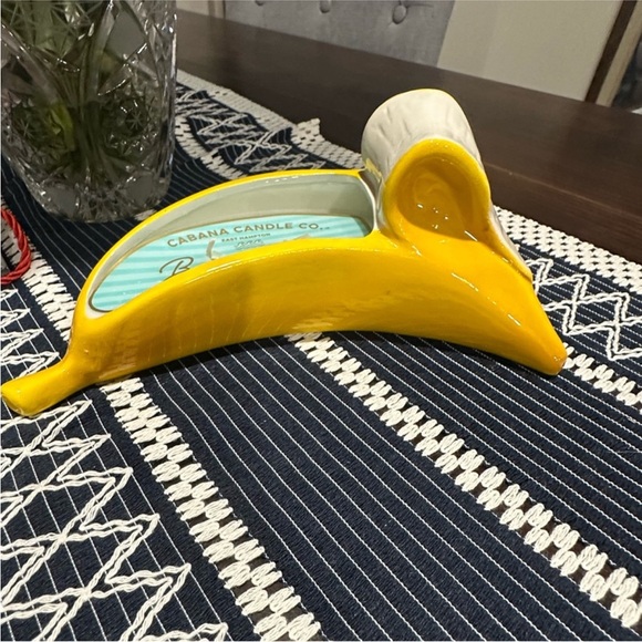 Other - Whimsical Ceramic Banana Sun 2-Wick Candle